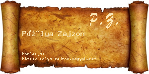 Pólya Zajzon névjegykártya